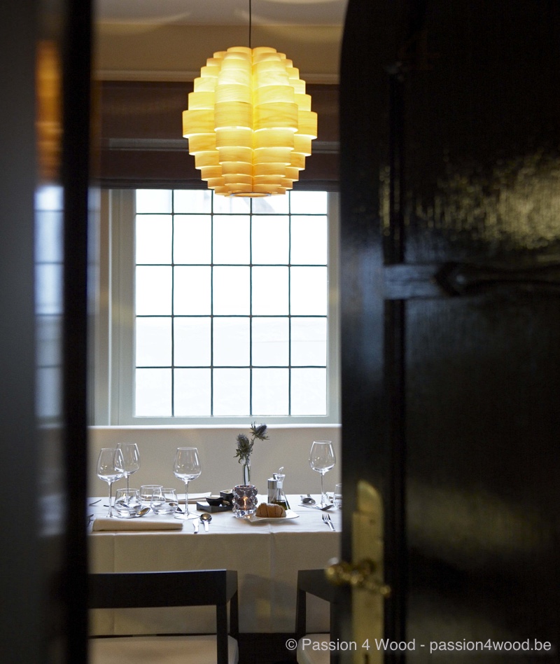 Bistro - Passion 4 Wood - Verlichting boven tafel - Glow in toulipwood
